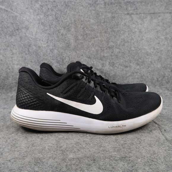 Nike Shoes Mens 11.5 Athletic Trainers Lunarglide Running Sneakers Black Sport - Picture 1 of 12
